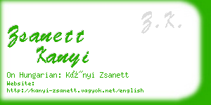 zsanett kanyi business card